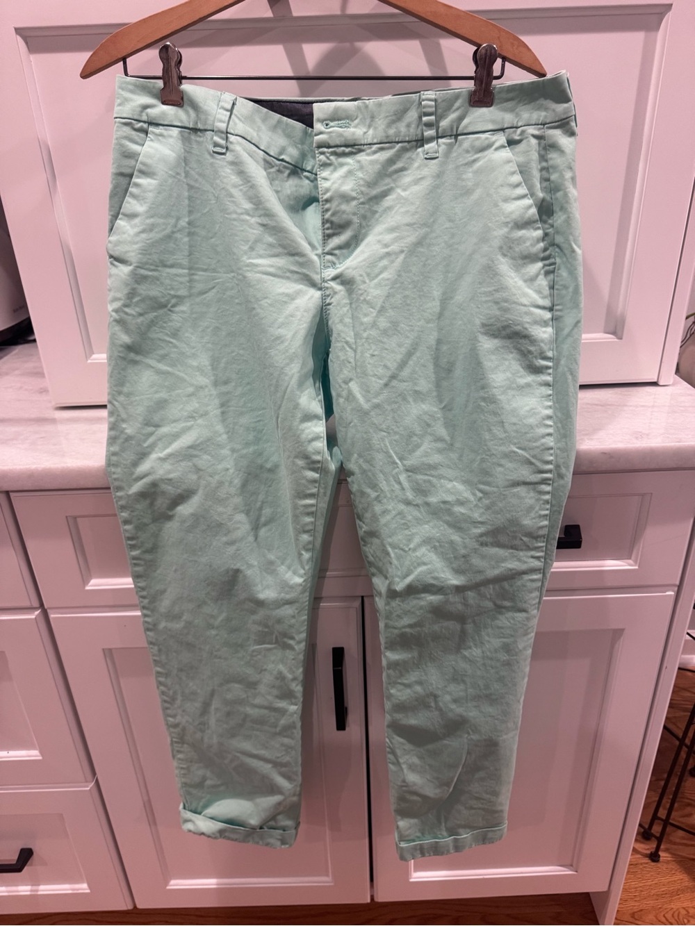Tommy Hilfiger Mint Green Straight-Leg Chinos